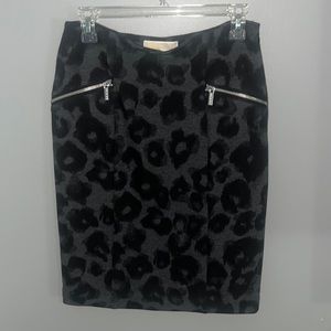 LEOPARD MICHEAL KORS MIDI SKIRT